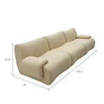Load image into Gallery viewer, 109&#39;&#39;Modern Three Seater Sofa Boucle Fabric Curved Armrest Deep Cushion Design Cozy Minimalist Style
