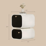 Load image into Gallery viewer, Elegant Two-Tier Nightstand with Rotating Drawer and Modern Minimalist Design
