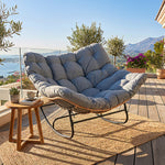 Load image into Gallery viewer, Modern Outdoor Rocking Lounge Chair with Plush Cushioned Seat
