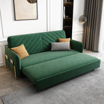 Load image into Gallery viewer, Sofa Bed Solid Wood Metal Frame Velvet Upholstery Storage Drawer Convertible

