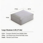 Load image into Gallery viewer, Modern Modular Sectional Sofa Removable Washable Cover Cream Upholstery Minimalist Low Profile Design
