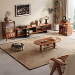 Load image into Gallery viewer, 70.2‘’Mid-Century Modern TV Stand with Record Player Shelf - Wood Storage  Easy Organization
