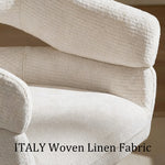 Load image into Gallery viewer, Modern Swivel Upholstered Dining Chair Curved Back Accent Chair with Metal Base
