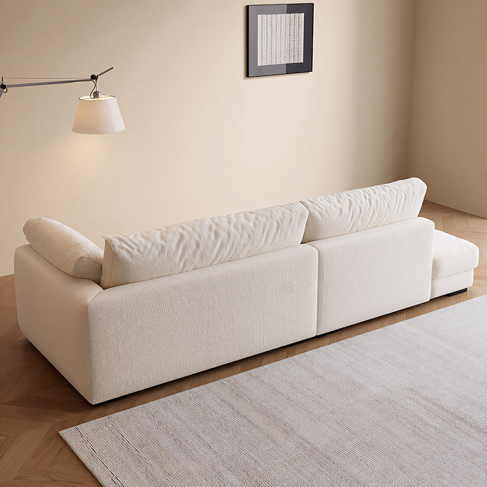 Modern Velvet Sofa Deep Seat Asymmetrical Design Removable Cover Couch