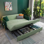 Load image into Gallery viewer, Sofa Bed Solid Wood Metal Frame Velvet Upholstery Storage Drawer Convertible
