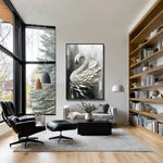 Load image into Gallery viewer, Handcrafted Painting The Swan&#39;s Dance Wall Decor

