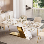 Load image into Gallery viewer, Elegant Marble Dining Room Set: Marble Dining Table + Matching Sideboard
