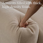 Load image into Gallery viewer, Modern Upholstered Sofa Movable Backrest Fabric Couch Minimalist Living Room Sofa
