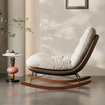 Load image into Gallery viewer, Modern Rocking Lounge Chair with Oversized Cushion Upholstered Accent Chair
