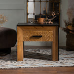 Load image into Gallery viewer, Modern Solid Wood Nightstand Textured Drawer Front Bedside Table with Open Shelf Minimalist Storage Side Table
