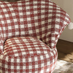 Load image into Gallery viewer, Curved Wingback Jester Style Swivel Chair with Soft Textile Upholstery
