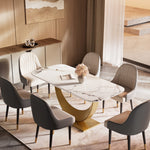 Load image into Gallery viewer, Square Dining Table Contemporary U-Shaped Metal Base Perfect for 4-6 People
