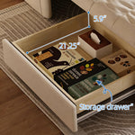 Load image into Gallery viewer, 62.99'' Modern Electric Sofa Bed with Remote Control Cat Scratch Resistant Fabric Convertible Sleeper Couch Loveseat

