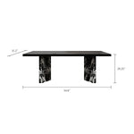 Load image into Gallery viewer, 54.6&quot;/62.4&quot; Modern Italian Dining Table Set – Black Marble Base &amp; Minimalist Luxury Design
