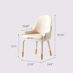 Load image into Gallery viewer, Modern Upholstered Dining Chair Set of 2 with Gold-Tipped Legs and Curved Armrests

