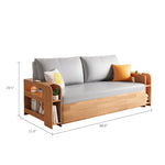 Load image into Gallery viewer, Solid Wood Sofa Bed Charging Function Storage Drawer Modern Minimalist
