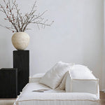 Load image into Gallery viewer, Modern Modular Sectional Sofa Removable Washable Cover Cream Upholstery Minimalist Low Profile Design
