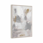 Load image into Gallery viewer, Handmade Abstract Wall Art – Gray and White Painting with Gold Accents
