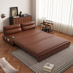 Load image into Gallery viewer, Contemporary Convertible Sofa Bed in Faux Leather Modern Sleeper Sofa for Living Room
