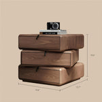 Load image into Gallery viewer, Modern Rotating Nightstand with 3 Spacious Drawers
