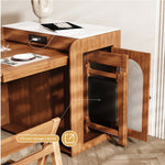 Load image into Gallery viewer, 73&#39;&#39; Murphy Fold-Out Dining Table with Sintered Stone Top | Space-Saving
