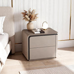 Load image into Gallery viewer, Modern Minimalist Bedside Table with Rounded Edges Two-Drawer Nightstand for Bedroom
