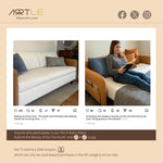 Load image into Gallery viewer, 66.9&quot;Convertible Sofa Bed Modern Minimalist Style with Side Pockets
