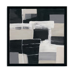 Load image into Gallery viewer, Original hand-painted piece in black, white, grey, and beige, minimalist style that fits any interior.
