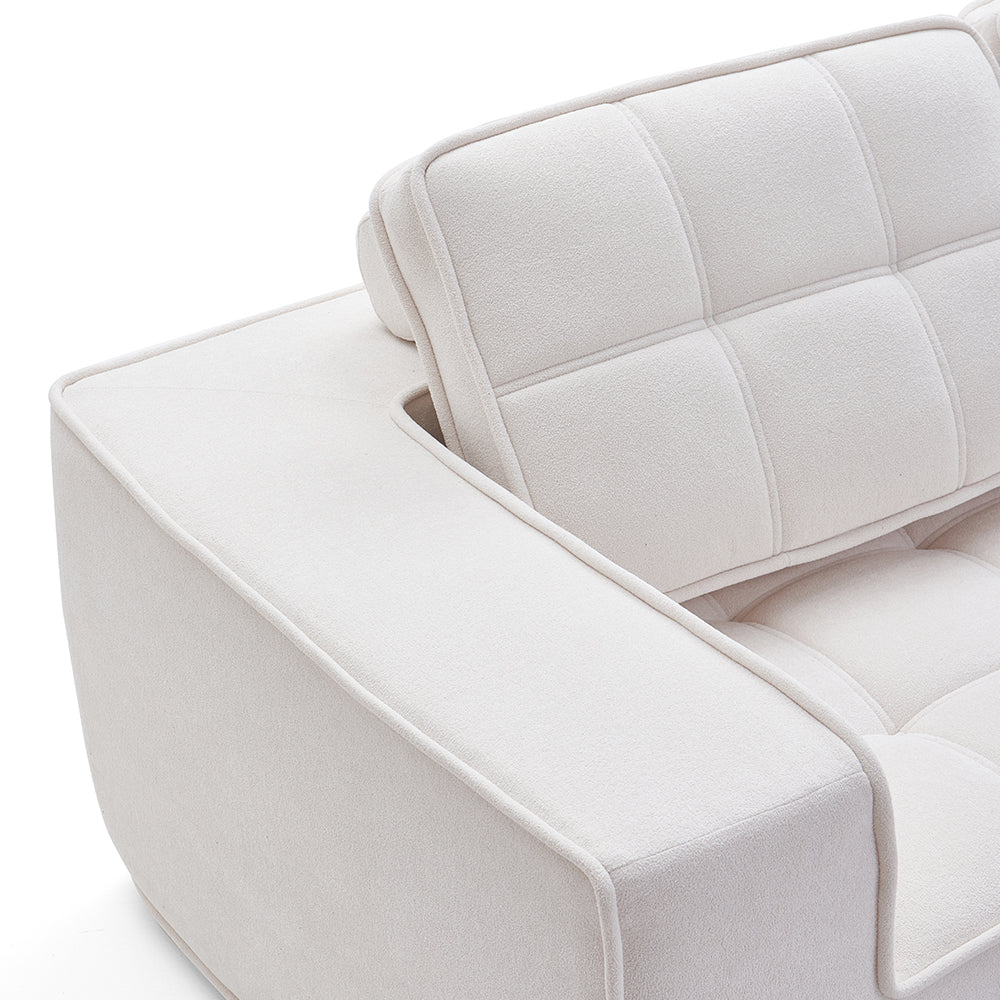 136.5" Modular Compressed Sofa Modern Tufted Lightweight Convertible Sectional for Multi-scene Use