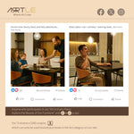 Load image into Gallery viewer, 54.6″/62.4″ Dining Table Solid Wood Artistic Geometric Base Two-Tone Contrast
