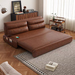 Load image into Gallery viewer, Contemporary Convertible Sofa Bed in Faux Leather Modern Sleeper Sofa for Living Room
