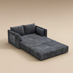 Load image into Gallery viewer, 65.52&quot; Compressed Sofa Convertible Sofa Bed Wrinkle-resistant Linen Lightweight Loveseat Wooden Armrest
