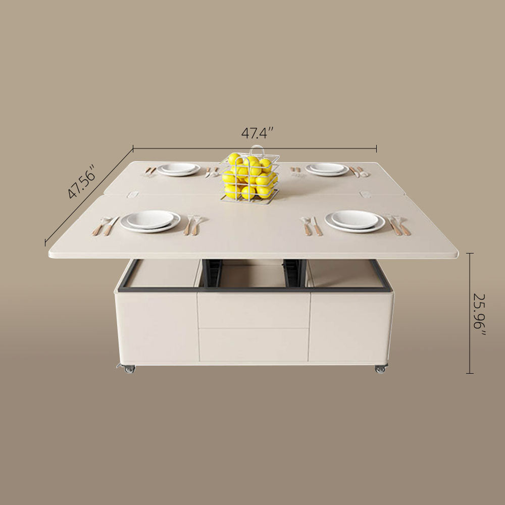 Multifunctional Lift-Top Coffee Table 2-in-1 Dining and Work Desk for Small Spaces