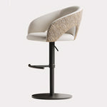 Load image into Gallery viewer, Modern Adjustable Swivel Bar Stool Faux Leather Seat Woven Back Counter Height Bar Chair with Metal Base 1 Piece
