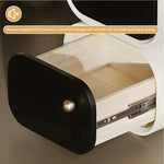 Load image into Gallery viewer, Elegant Two-Tier Nightstand with Rotating Drawer and Modern Minimalist Design
