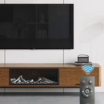Load image into Gallery viewer, Electric Fireplace TV Stand Flame Effect with 3 Color LED Lights for 65 to 75 inches TVs

