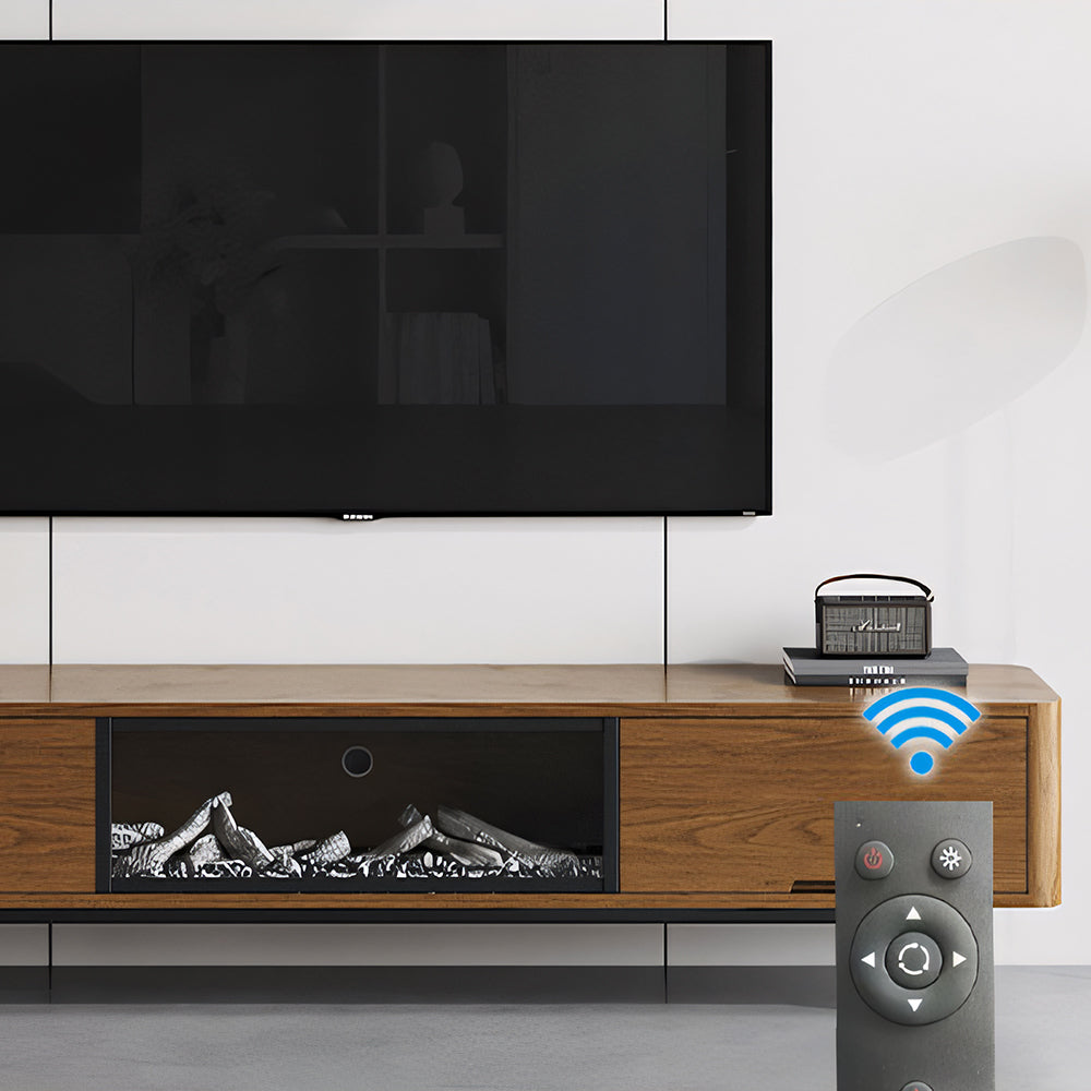 Electric Fireplace TV Stand Flame Effect with 3 Color LED Lights for 65 to 75 inches TVs