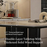 Load image into Gallery viewer, Minimalist Luxury Dining Table Natural Marble Grain Stone Tabletop
