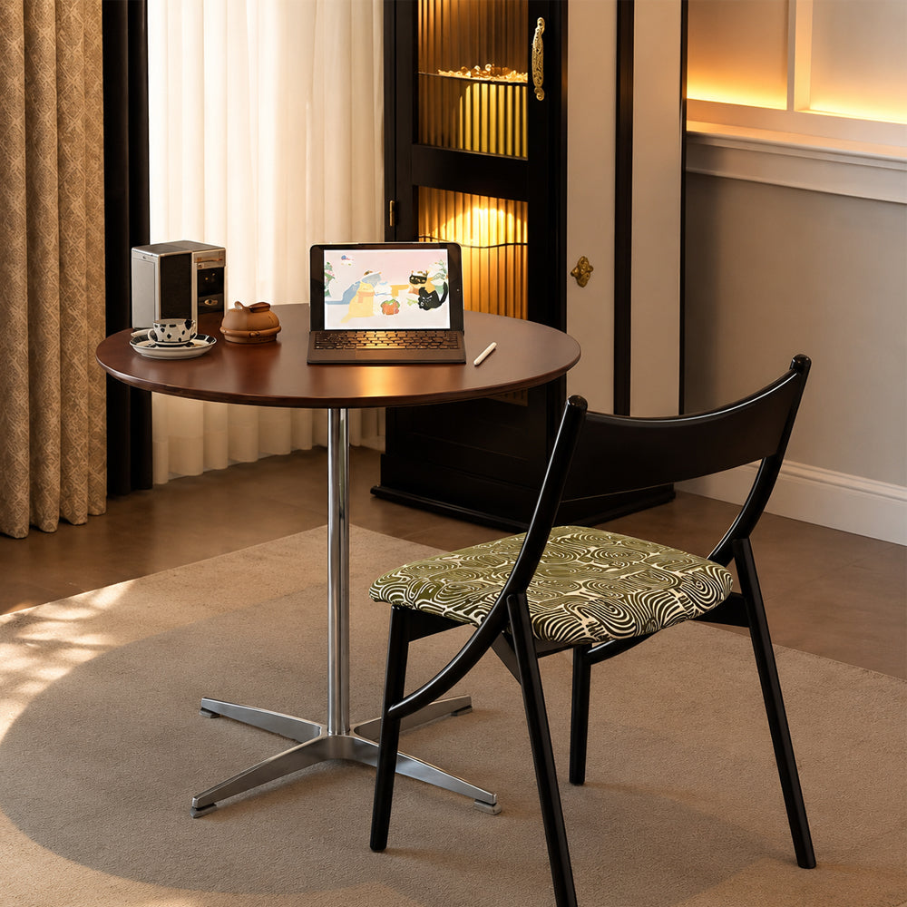 Artistic Curved Leg Solid Hardwood Dining Chair 1 Piece