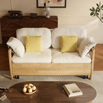 Load image into Gallery viewer, Front angle of convertible sofa bed in sofa position
