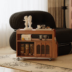 Load image into Gallery viewer, 26.48&quot; Mid-Century Sideboard Side Table Adjustable Shelf Arched Door Design Vintage Style
