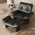 Load image into Gallery viewer, Modern Sculptural Lounge Chair Curved Upholstered Accent Chair with Solid Wood Base Minimalist Leisure Chair

