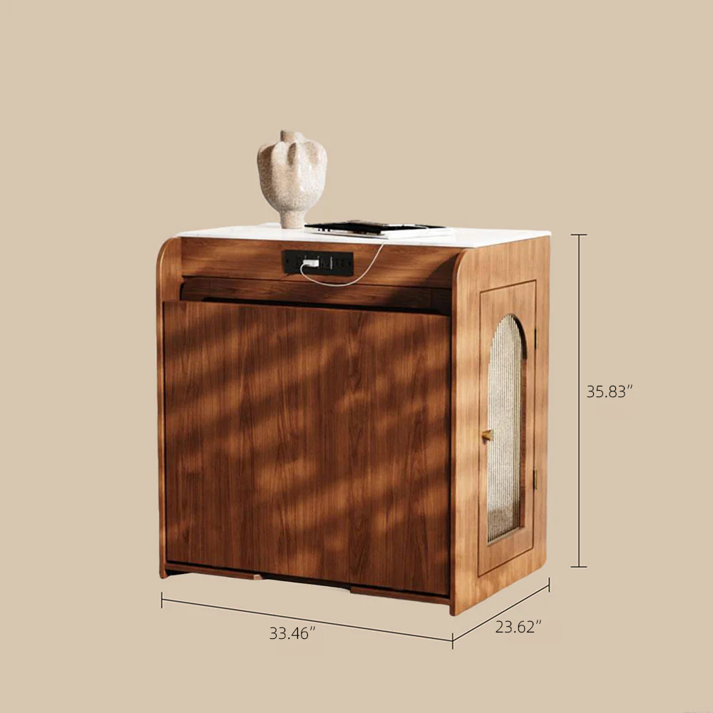 73'' Murphy Fold-Out Dining Table with Sintered Stone Top Space-Saving