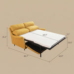 Load image into Gallery viewer, 66.9'' Modern Fabric Pull Out Sofa Bed with Mattress Convertible Sleeper Couch with Metal Frame Upholstered Loveseat
