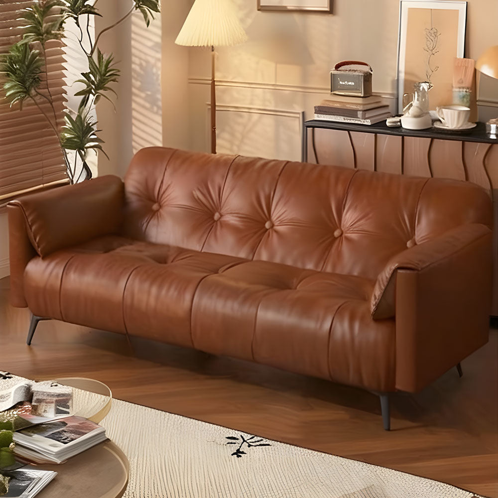 Modern Folding Sofa Bed with Tufted Upholstery and Convertible Sleeper Design