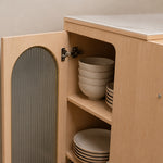 Load image into Gallery viewer, 73" Freestanding Murphy Dining Table with Sintered Stone Cabinet Top
