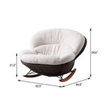 Load image into Gallery viewer, Oversized Plush Rocking Lounge Chair with Curved Wooden Base
