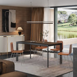 Load image into Gallery viewer, 54.6&#39;&#39;/ 62.4&#39;&#39; Dining Table Modern Style Elegant Design Spacious Surface for Dining and Gathering
