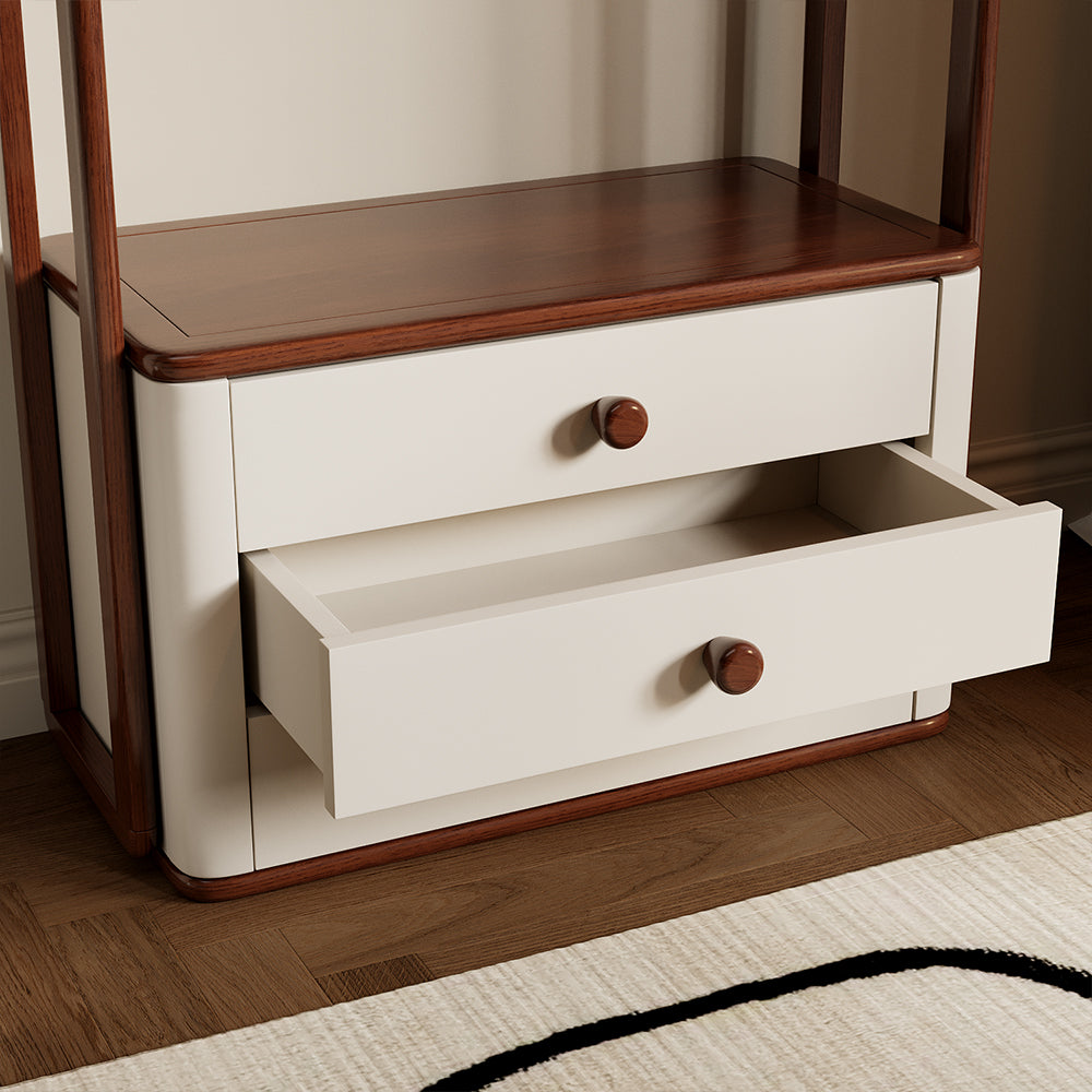 Coat Rack with Storage Drawers Modern Minimalist Design Versatile Hanging Storage Solution