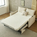 Load image into Gallery viewer, 72.1&quot; Convertible Sofa Bed with 3.9&quot; Thick Independent Spring Mattress Beige Space-Saving Design

